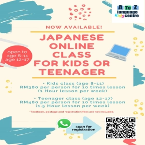 Japanese Online Class for Kids and Teenager (Penang)