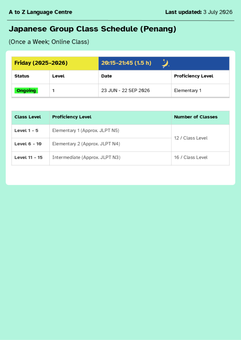 PP Group Class Schedule - JULY 2026